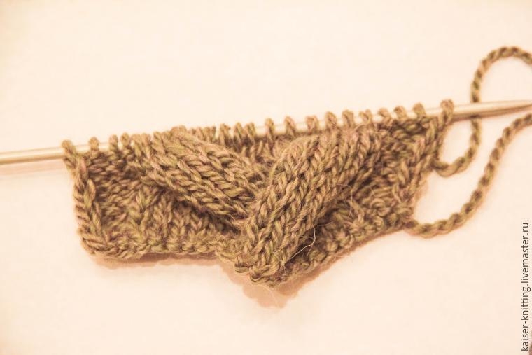 Необычная объемная коса спицами. Мастер-класс