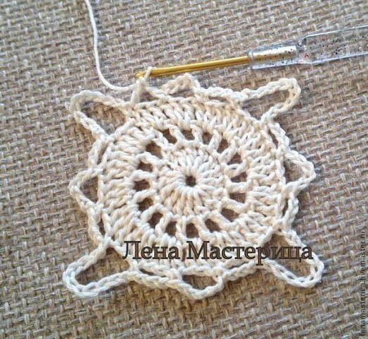 Мастер-класс: Квадратный мотив Кружевной