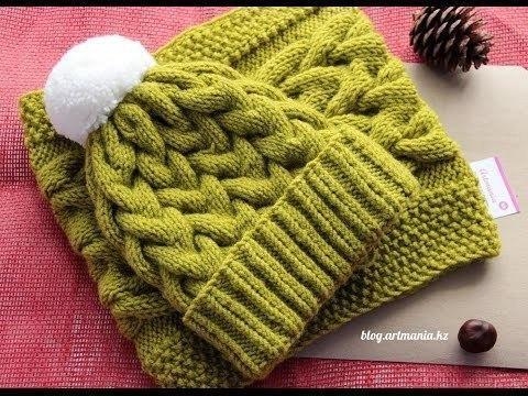 Узор Коса из 15 петель спицами