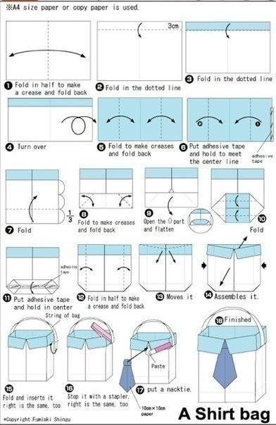 Схемы оригами для упаковки мужских подарков