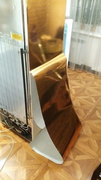 Делаем из старого холодильника новый! (клейкая пленка)