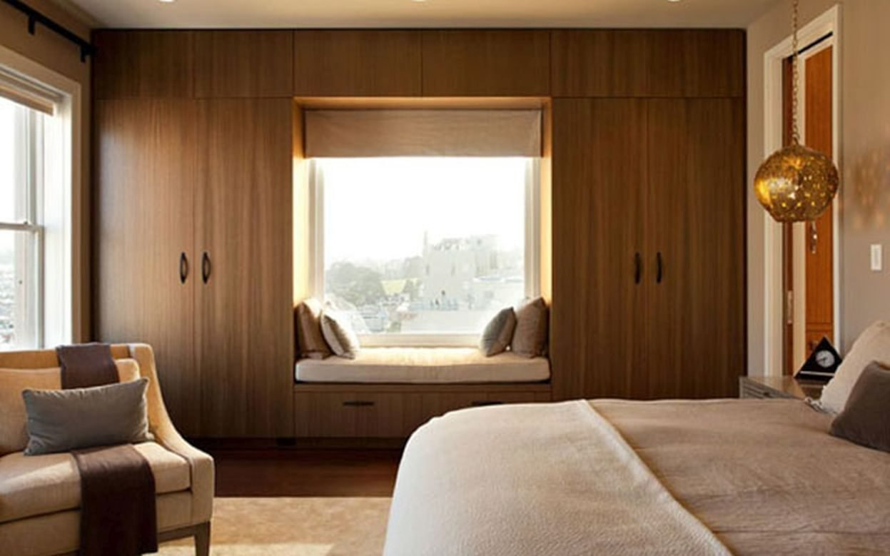 Шкафы вокруг окна. Подборка идей.