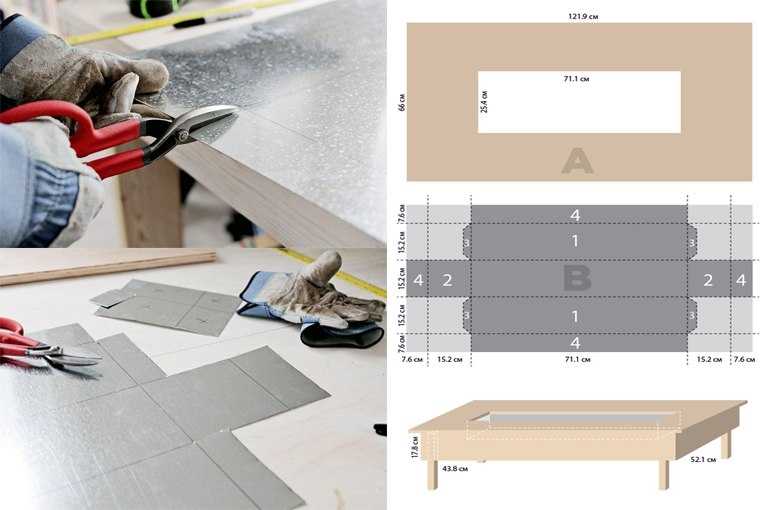 Стол с цветочницей.
