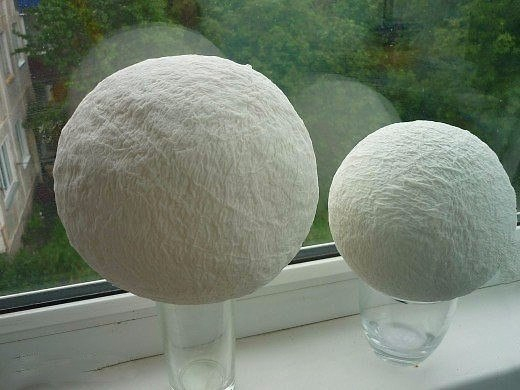 Одуванчики из салфеток