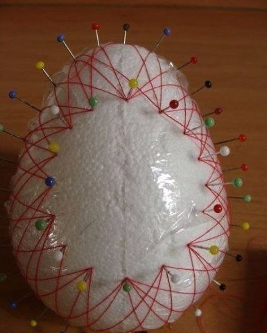 Пасхальные яйца из ниток