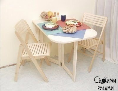 Как сделать складной маленький столик для маленькой кухни или балкона