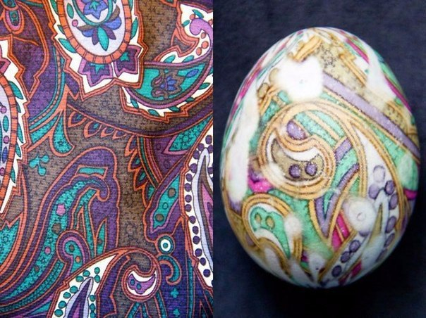 К Пасхе: покраска яиц шёлком