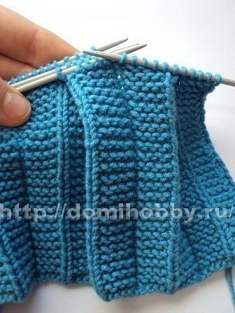 Вязание с эффектом плиссе и складок.