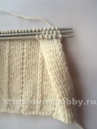 Вязание с эффектом плиссе и складок.