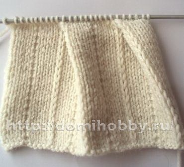 Вязание с эффектом плиссе и складок.