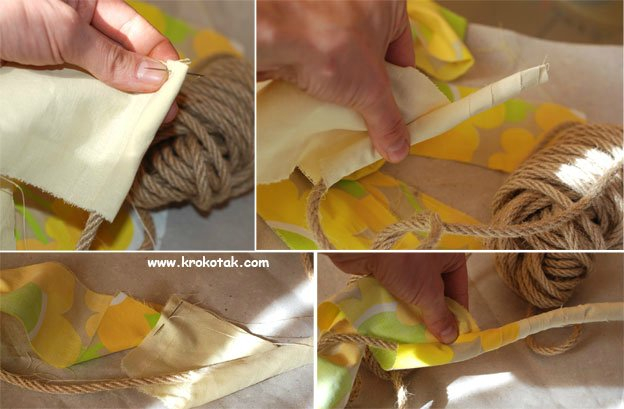 Пасхальная корзинка из веревки