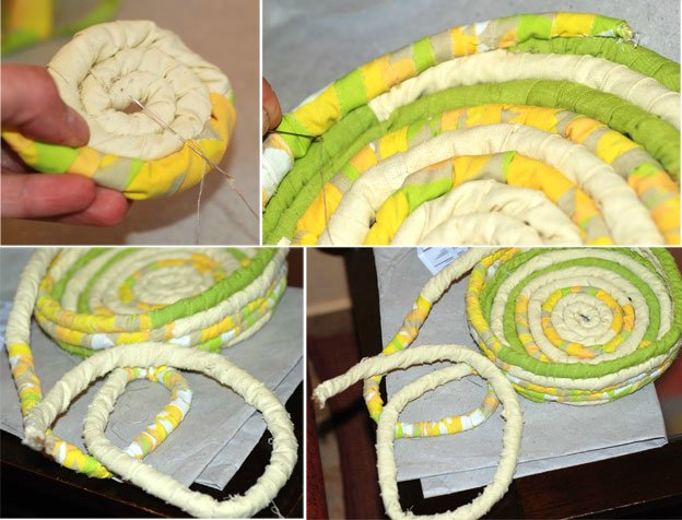 Пасхальная корзинка из веревки