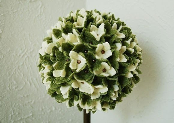 Весенний топиарий из фетра