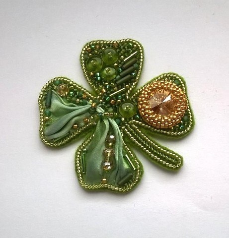 Мастер-класс по созданию броши «Клевер удачи»