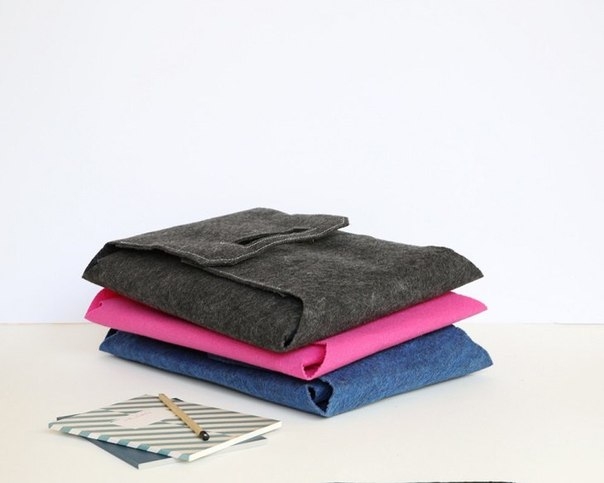 Короб из фетра или кожи для хранения нужностей