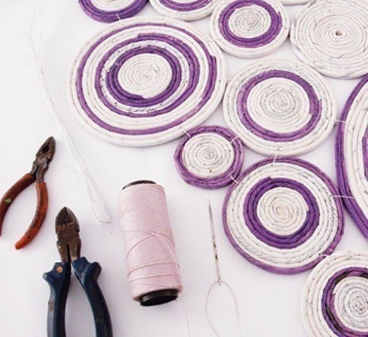 Панно из газетных трубочек