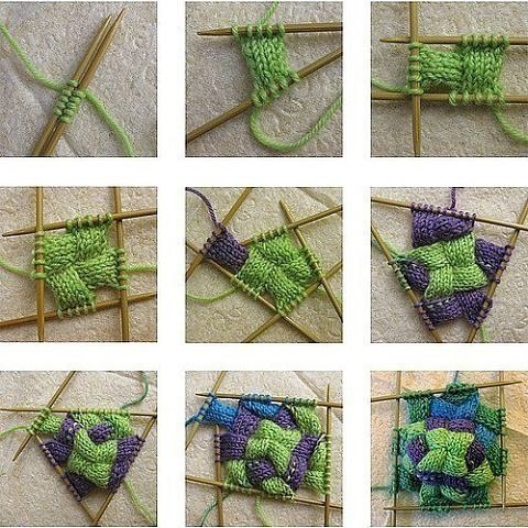 Вязаные носки в стиле «энтерлак»