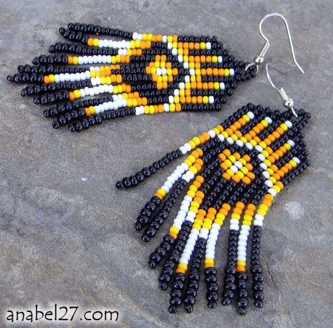 Схемы для бисероплетения. Серьги.