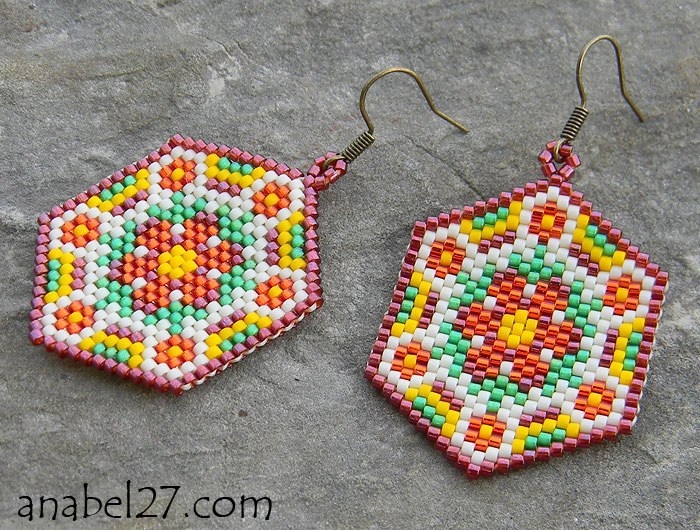 Схемы для бисероплетения. Серьги.