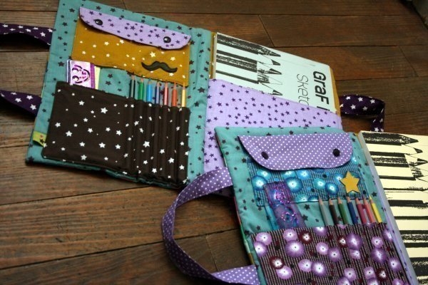 Интересная идейка переносного альбома для маленького художника