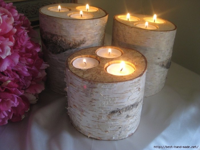 Деревянные подсвечники