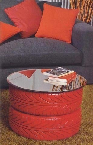 Мебель для дачи из резиновых шин