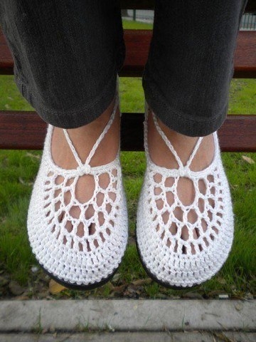 Летняя обувь крючком