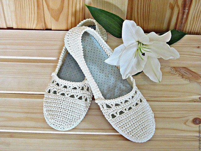 Летняя обувь крючком