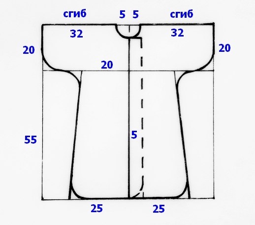 Выкройка махрового халатика для девочки