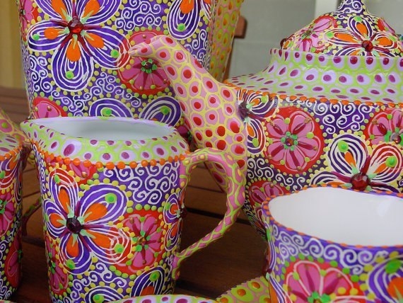 Роспись посуды от Nini Violette