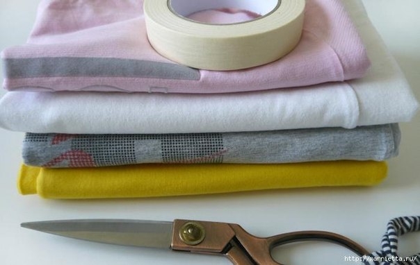 Вязание пряжей из футболок. Как нарезать пряжу