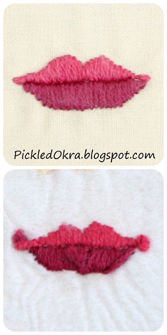 Вышиваем лицо куклам