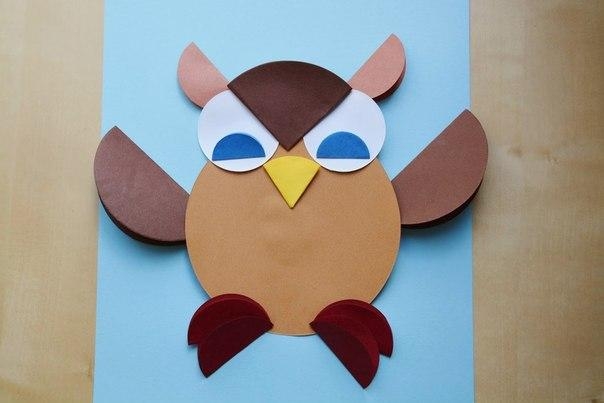 Аппликация с детьми из бумажных кругов