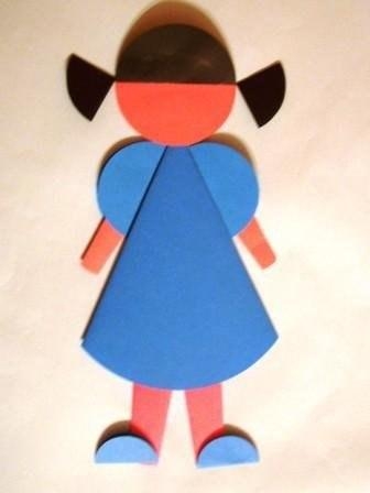 Аппликация с детьми из бумажных кругов