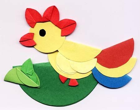 Аппликация с детьми из бумажных кругов