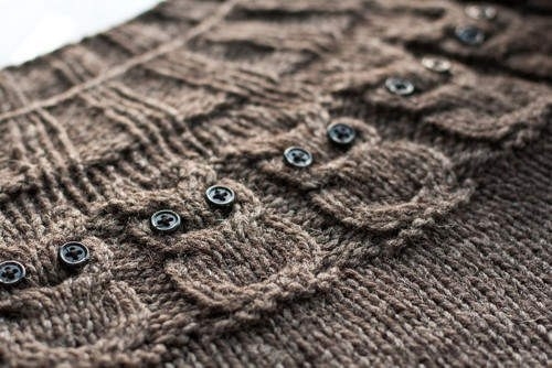 Узор спицами Сова