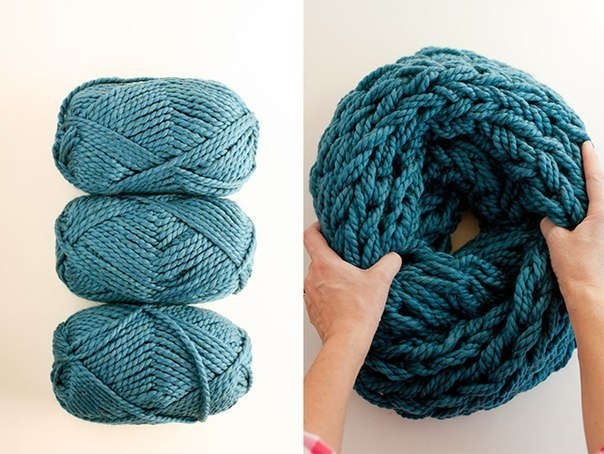 Гигантское вязание руками без спиц и крючка