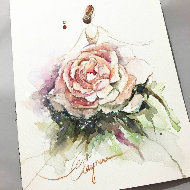 Лак для ногтей в руках художника