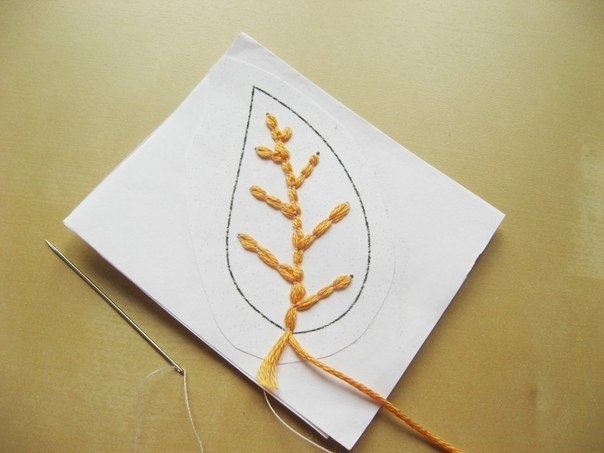 Игольное кружево. Скелетированные листья.