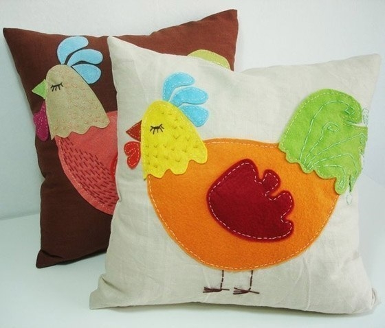 Подушки с аппликацией. Идеи для вдохновения.