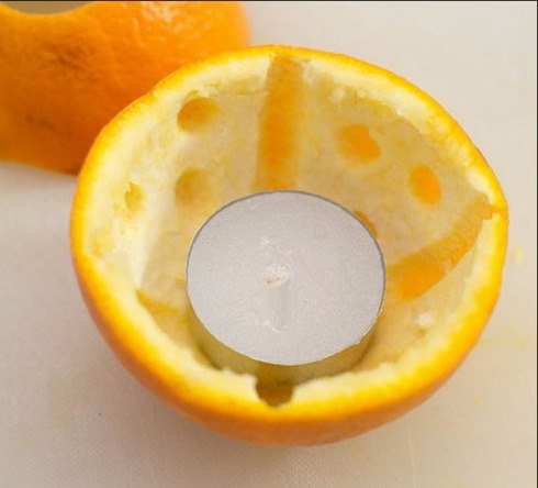 Апельсиновый подсвечник