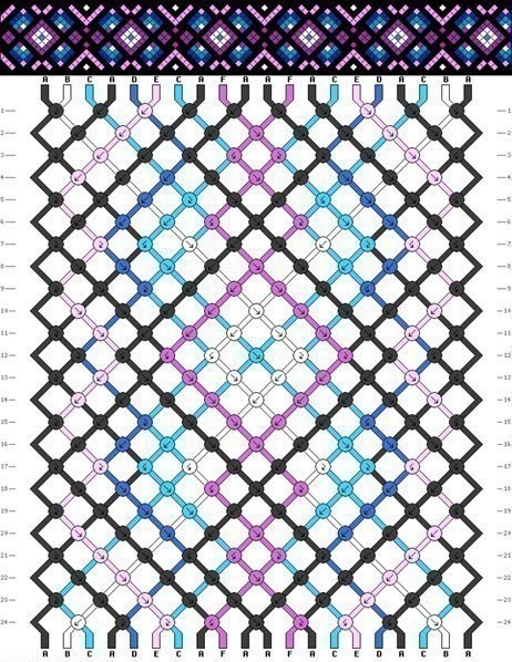 Плетем яркие фенечки. Схемы