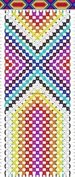 Плетем яркие фенечки. Схемы