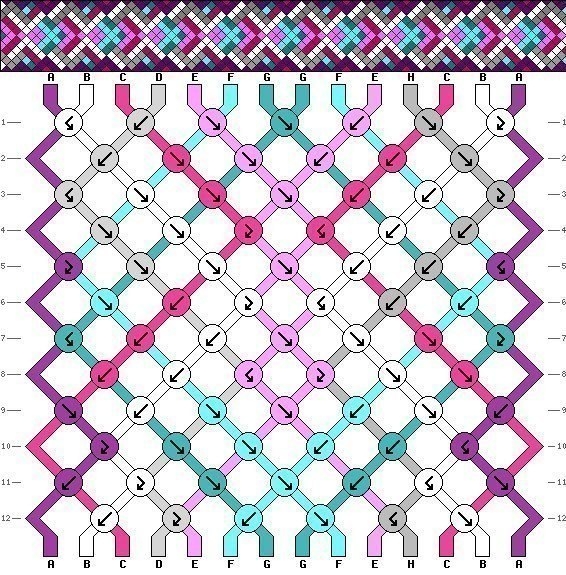 Плетем яркие фенечки. Схемы