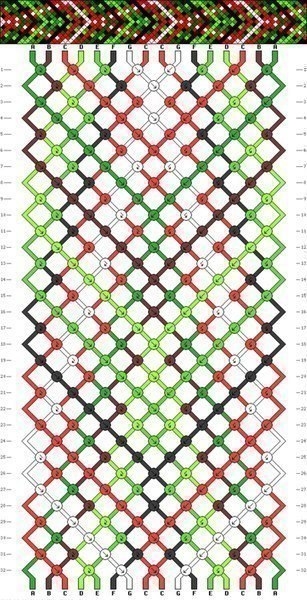 Плетем яркие фенечки. Схемы