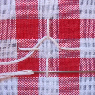 Вышивка виши или цыплячьи лапки