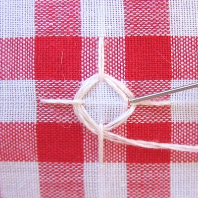 Вышивка виши или цыплячьи лапки