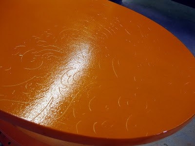 Красивое трафаретное преображение столика из серии переделок  ДО И ПОСЛЕ .