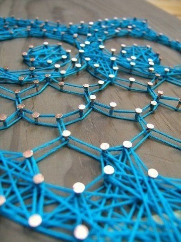 Совушка из ниток и гвоздей