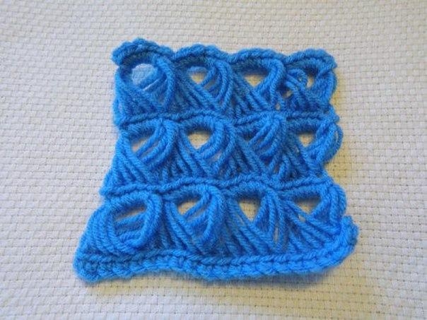 Ажурное снуд. Перуанское вязание